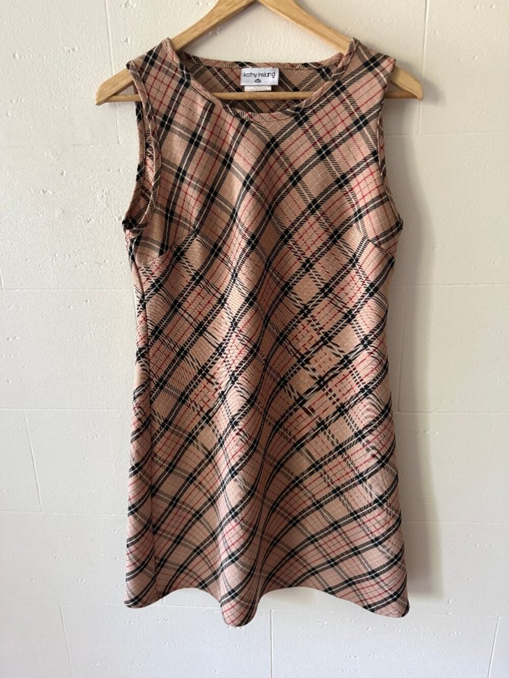 90s Tartan Nova Check Plaid Dress | Medium